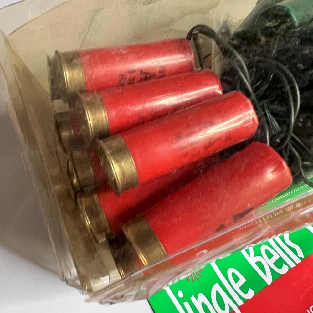 Keystone Jingle Bells Shotgun Shell Christmas Lights 12ft 35ct Red Green 1235